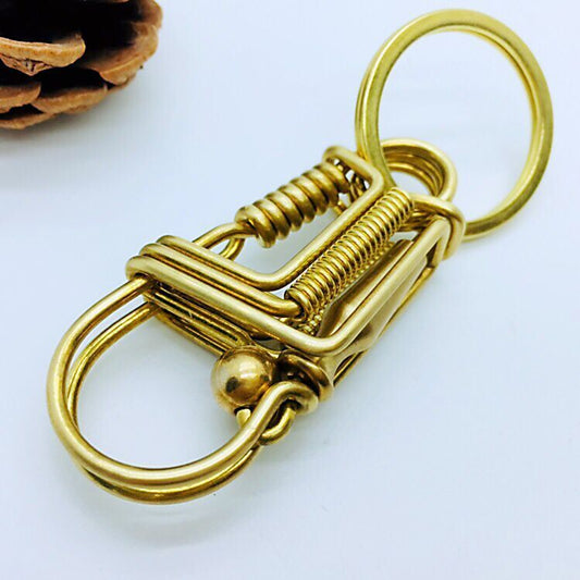 Vase Handmade Keychain [Steel & Brass]